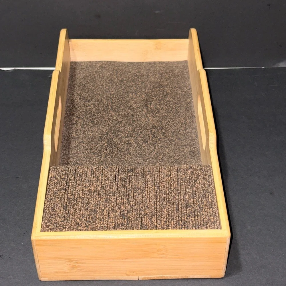 Knife Dock Bamboo Wood with Cork Inserts Dock Knife Organizer Drawer 15